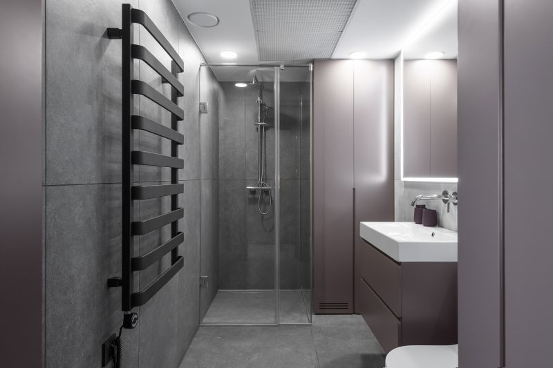 Shower with Monochrome Color Scheme